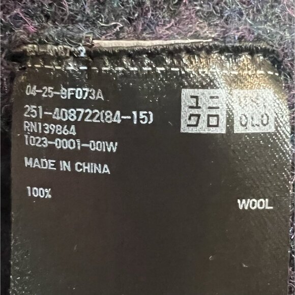 Uniqlo Women’s Long Cardigan 100% Wool Sweater Hooded Small Gray Pockets Button - Picture 10 of 12